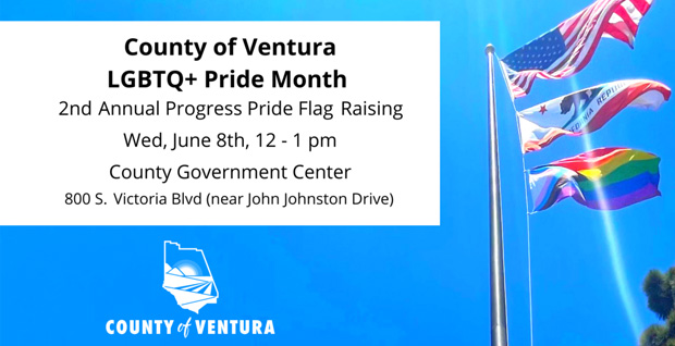 Pride flag raising banner