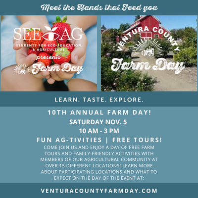 10th Annual Farm Day Coming to Ventura County on November 5th